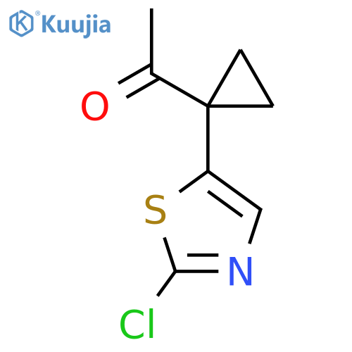 1-1-(2-chloro-1,3-thiazol-5-yl)cyclopropylethan-1-one structure