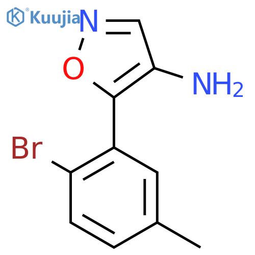 5-(2-bromo-5-methylphenyl)-1,2-oxazol-4-amine structure