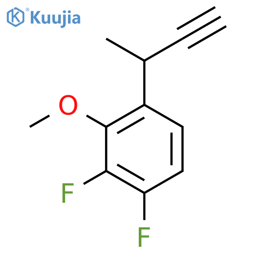 1-(but-3-yn-2-yl)-3,4-difluoro-2-methoxybenzene structure
