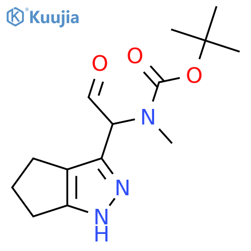 tert-butyl N-(1-{1H,4H,5H,6H-cyclopentacpyrazol-3-yl}-2-oxoethyl)-N-methylcarbamate structure