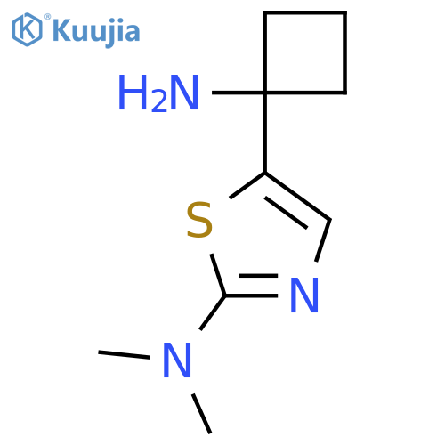 5-(1-aminocyclobutyl)-N,N-dimethyl-1,3-thiazol-2-amine structure