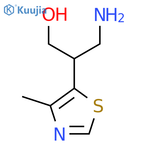 3-amino-2-(4-methyl-1,3-thiazol-5-yl)propan-1-ol structure