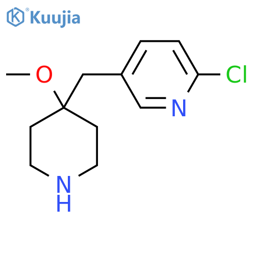 2-chloro-5-(4-methoxypiperidin-4-yl)methylpyridine structure