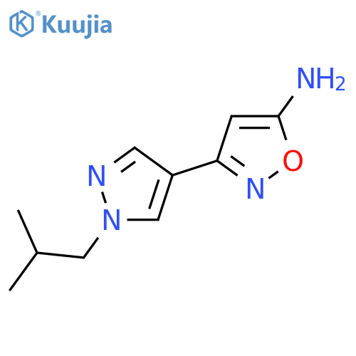 3-1-(2-methylpropyl)-1H-pyrazol-4-yl-1,2-oxazol-5-amine structure