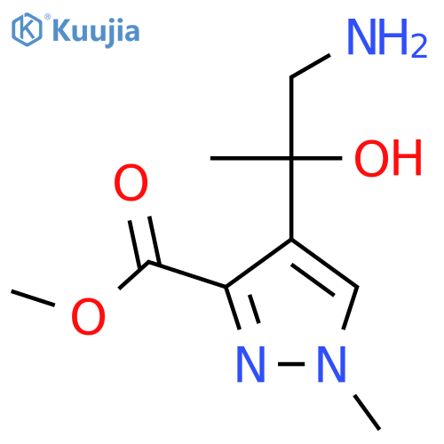 methyl 4-(1-amino-2-hydroxypropan-2-yl)-1-methyl-1H-pyrazole-3-carboxylate structure