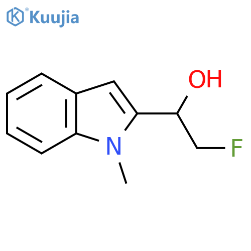 2-fluoro-1-(1-methyl-1H-indol-2-yl)ethan-1-ol structure
