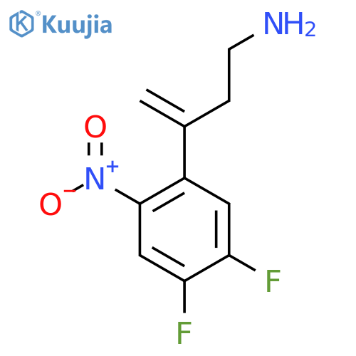 3-(4,5-difluoro-2-nitrophenyl)but-3-en-1-amine structure