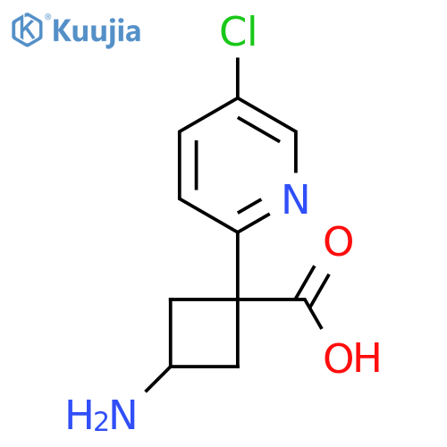 3-amino-1-(5-chloropyridin-2-yl)cyclobutane-1-carboxylic acid structure