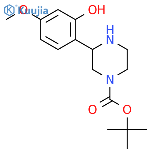 tert-butyl 3-(2-hydroxy-4-methoxyphenyl)piperazine-1-carboxylate structure
