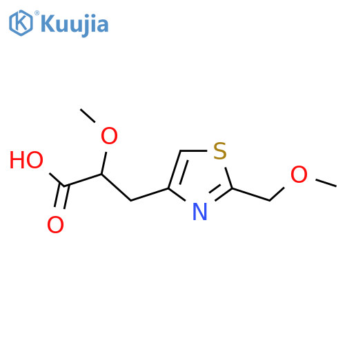 2-methoxy-3-2-(methoxymethyl)-1,3-thiazol-4-ylpropanoic acid structure