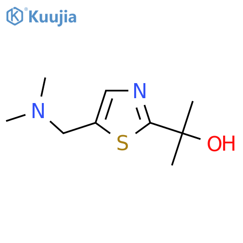 2-{5-(dimethylamino)methyl-1,3-thiazol-2-yl}propan-2-ol structure