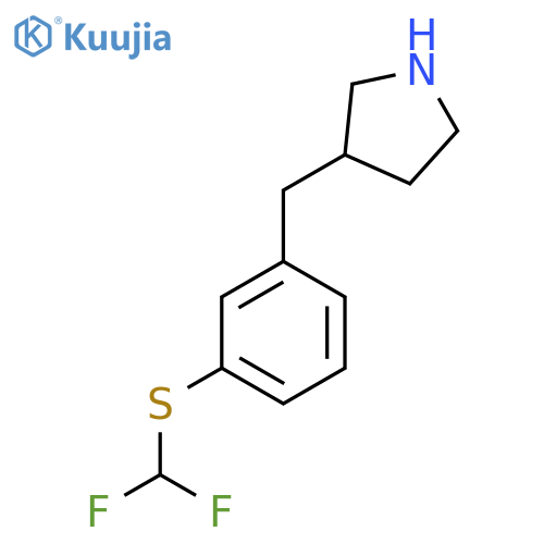 3-({3-(difluoromethyl)sulfanylphenyl}methyl)pyrrolidine structure