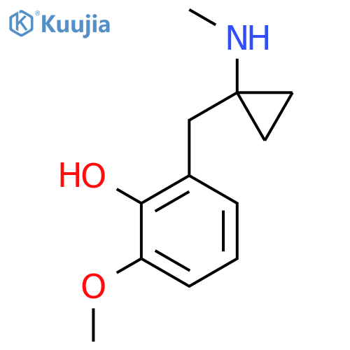 2-methoxy-6-{1-(methylamino)cyclopropylmethyl}phenol structure