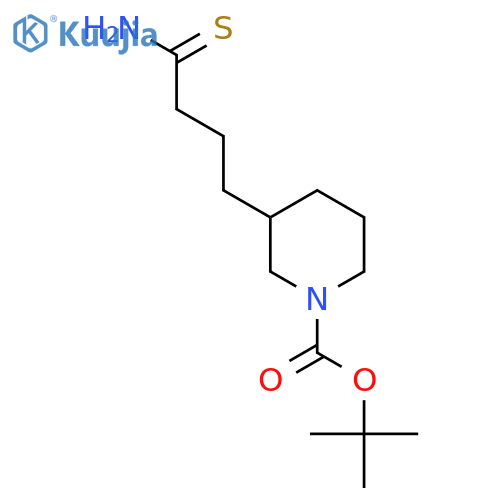 tert-butyl 3-(3-carbamothioylpropyl)piperidine-1-carboxylate structure