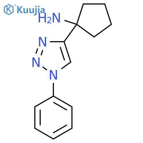 1-(1-phenyl-1H-1,2,3-triazol-4-yl)cyclopentan-1-amine structure