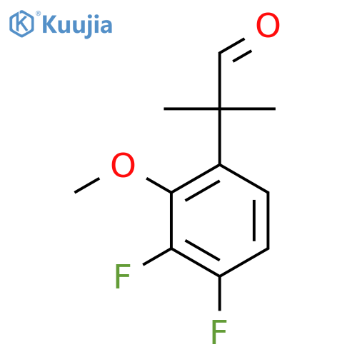 2-(3,4-difluoro-2-methoxyphenyl)-2-methylpropanal structure