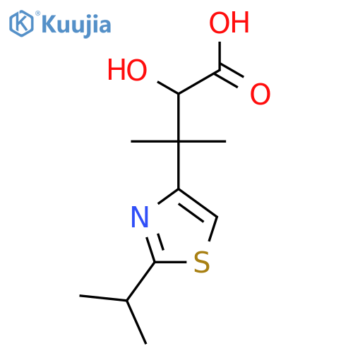 2-hydroxy-3-methyl-3-2-(propan-2-yl)-1,3-thiazol-4-ylbutanoic acid structure