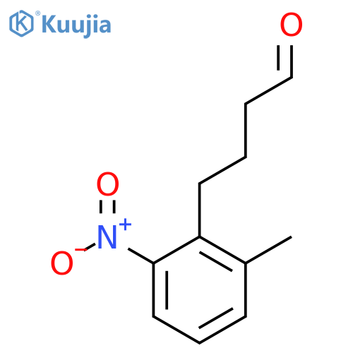 4-(2-methyl-6-nitrophenyl)butanal structure