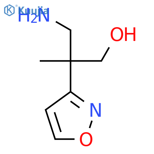 3-amino-2-methyl-2-(1,2-oxazol-3-yl)propan-1-ol structure