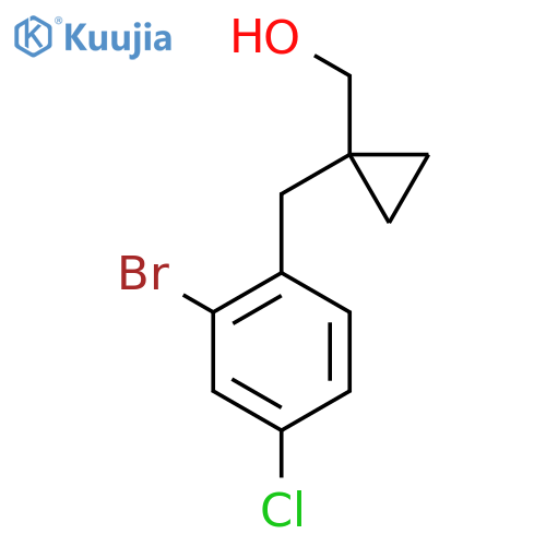 {1-(2-bromo-4-chlorophenyl)methylcyclopropyl}methanol structure