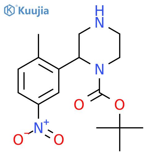 tert-butyl 2-(2-methyl-5-nitrophenyl)piperazine-1-carboxylate structure