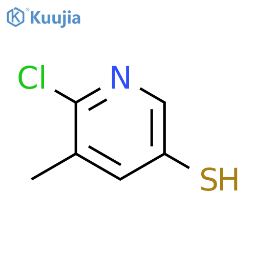 6-chloro-5-methylpyridine-3-thiol structure