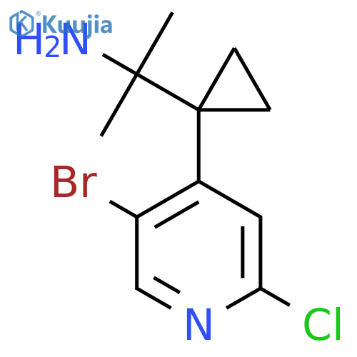 2-1-(5-bromo-2-chloropyridin-4-yl)cyclopropylpropan-2-amine structure