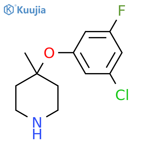4-(3-chloro-5-fluorophenoxy)-4-methylpiperidine structure