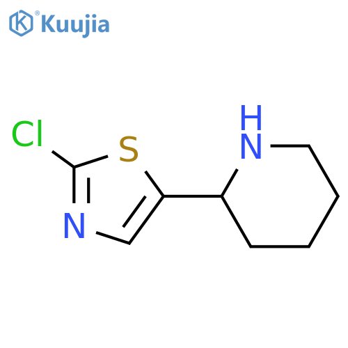 2-(2-chloro-1,3-thiazol-5-yl)piperidine structure