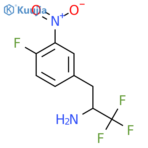 1,1,1-trifluoro-3-(4-fluoro-3-nitrophenyl)propan-2-amine structure