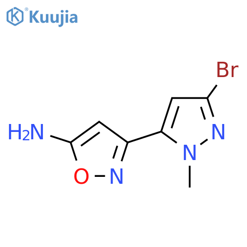 3-(3-bromo-1-methyl-1H-pyrazol-5-yl)-1,2-oxazol-5-amine structure