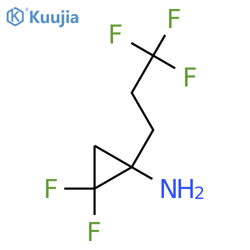 2,2-difluoro-1-(3,3,3-trifluoropropyl)cyclopropan-1-amine structure