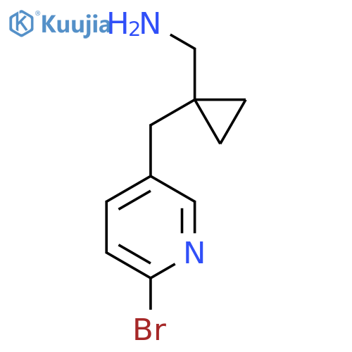 {1-(6-bromopyridin-3-yl)methylcyclopropyl}methanamine structure