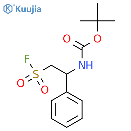 tert-butyl N-2-(fluorosulfonyl)-1-phenylethylcarbamate structure