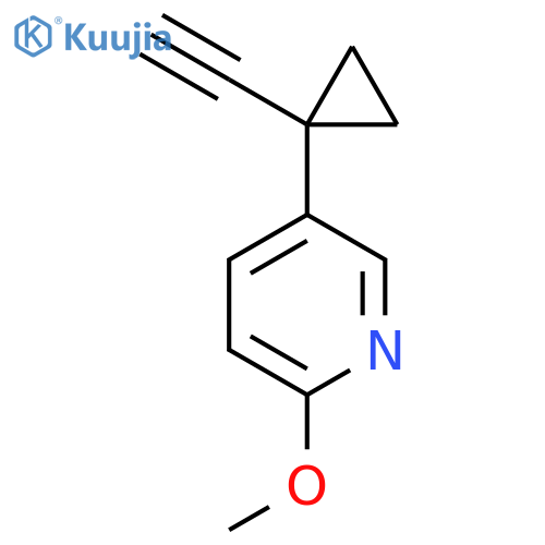 5-(1-ethynylcyclopropyl)-2-methoxypyridine structure