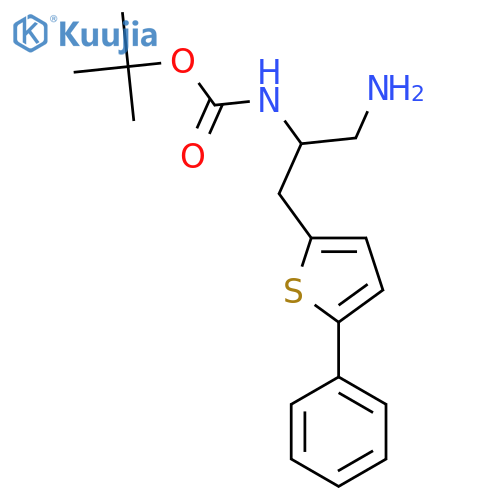 tert-butyl N-1-amino-3-(5-phenylthiophen-2-yl)propan-2-ylcarbamate structure
