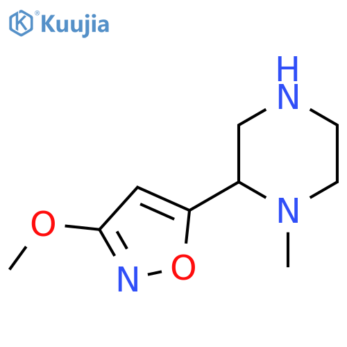 2-(3-methoxy-1,2-oxazol-5-yl)-1-methylpiperazine structure