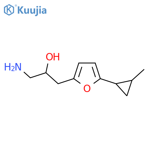 1-amino-3-5-(2-methylcyclopropyl)furan-2-ylpropan-2-ol structure