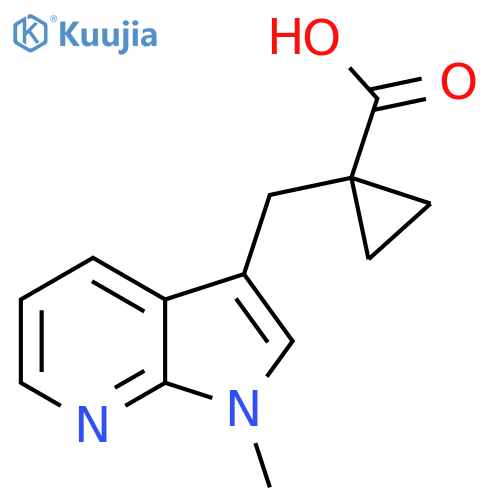 1-({1-methyl-1H-pyrrolo2,3-bpyridin-3-yl}methyl)cyclopropane-1-carboxylic acid structure