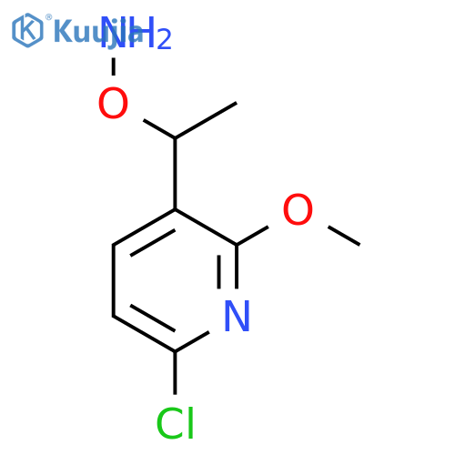 O-1-(6-chloro-2-methoxypyridin-3-yl)ethylhydroxylamine structure
