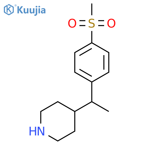 4-[1-(4-Methanesulfonylphenyl)ethyl]piperidine structure