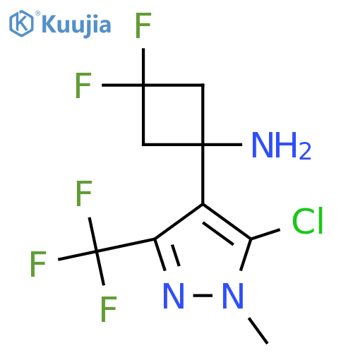1-5-chloro-1-methyl-3-(trifluoromethyl)-1H-pyrazol-4-yl-3,3-difluorocyclobutan-1-amine structure