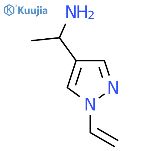 1-(1-ethenyl-1H-pyrazol-4-yl)ethan-1-amine structure