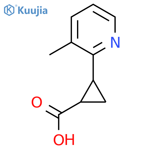 2-(3-methylpyridin-2-yl)cyclopropane-1-carboxylic acid structure
