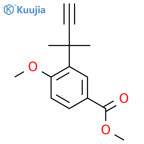 methyl 4-methoxy-3-(2-methylbut-3-yn-2-yl)benzoate structure