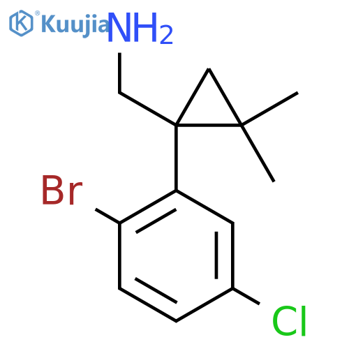 1-(2-bromo-5-chlorophenyl)-2,2-dimethylcyclopropylmethanamine structure