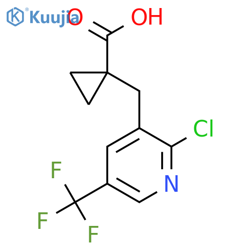1-{2-chloro-5-(trifluoromethyl)pyridin-3-ylmethyl}cyclopropane-1-carboxylic acid structure