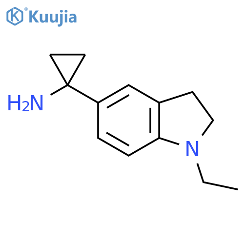 1-(1-ethyl-2,3-dihydro-1H-indol-5-yl)cyclopropan-1-amine structure