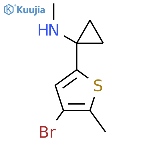 1-(4-bromo-5-methylthiophen-2-yl)-N-methylcyclopropan-1-amine structure