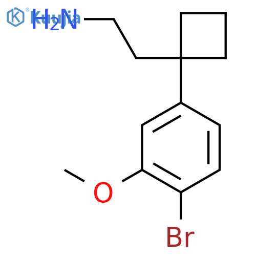 2-1-(4-bromo-3-methoxyphenyl)cyclobutylethan-1-amine structure